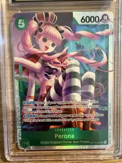 CGC Pristine 10 Perona (OP14-033) Super Rare card from "The Azure Sea's Seven - Image 2