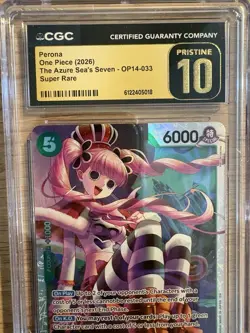 CGC Pristine 10 Perona (OP14-033) Super Rare card from "The Azure Sea's Seven - Image 3