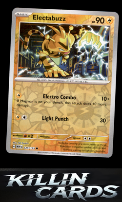 Reverse Holofoil Electabuzz 125/165 Pokemon Common SV: Scarlet & Violet 151 Card - Image 1