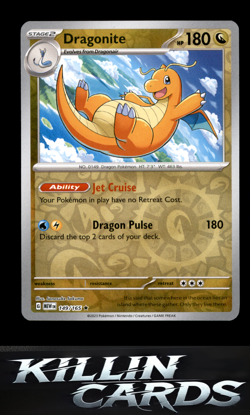 Reverse Holofoil Dragonite 149/165 Pokemon Rare SV: Scarlet & Violet 151 Card NM - Image 1