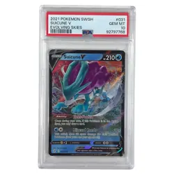Suicune V 031 PSA 10 2021 Sword And Shield Evolving Skies Gem Mint Pokemon Card - Image 1