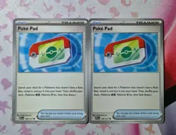 2x Poke Pad 198/217 Ascended Heroes Pokemon Trainer PlaySet Of 2 Cards - Image 1