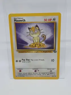 MEOWTH 56/64 LP Jungle Base Set Pokemon Card - Image 1