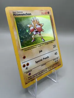Hitmonchan 7/102 Base Set Holo LP – WOTC Vintage Pokemon Card – Authentic - Image 1