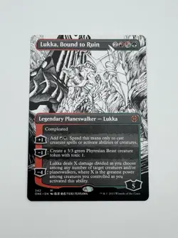 Lukka, Bound to Ruin (Borderless) Phyrexia: All Will Be One, 342 NM Magic MTG - Image 1