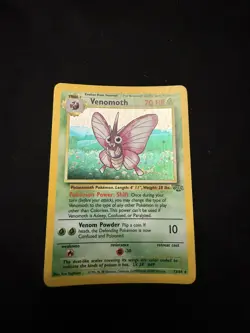 Venomoth 13/64 Jungle Set Holo Rare Pokemon WOTC LP - Image 1