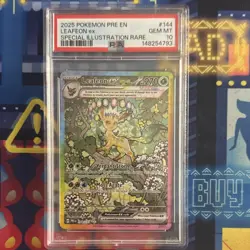 Pokemon Leafeon ex Sv: Prismatic Evolutions Special Illustration Rare PSA 10 14… - Image 1