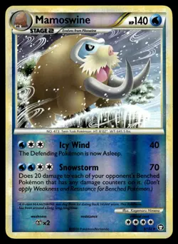 Mamoswine 5/102 Holo Rare HGSS Triumphant Pokemon Reverse Holo NM - Image 1
