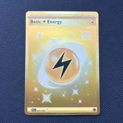 Pokemon TCG Basic Lightning Energy 257/198 Scarlet & Violet Base Set Gold NM - Image 1