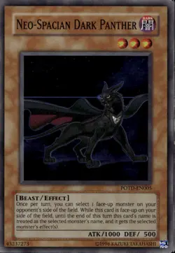 Neo-Spacian Dark Panther Unl Ed Super Rare POTD-EN005 Yu-Gi-Oh! - Image 1