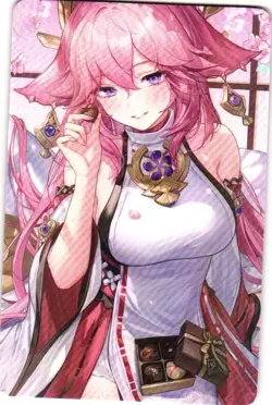 YAE MIKO Genshin Impact Goddess Story ACG Anime Waifu Custom Card - Image 1