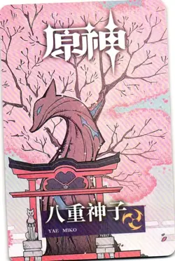 YAE MIKO Genshin Impact Goddess Story ACG Anime Waifu Custom Card - Image 2