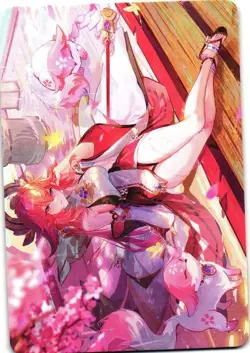 YAE MIKO GENSHIN IMPACT Holographic Anime Collectible Card - Image 2