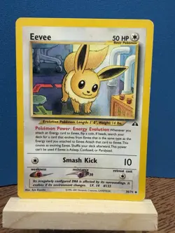 Pokemon TCG Neo Discovery Eevee Card 38/75 Unlimited Regular Uncommon, WOTC LP - Image 1