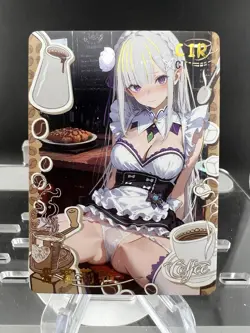 EMILIA Dream of Desire Card Goddess Story Anime Waifu CIR-01 Coffee - Image 2