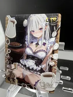 EMILIA Dream of Desire Card Goddess Story Anime Waifu CIR-01 Coffee - Image 3