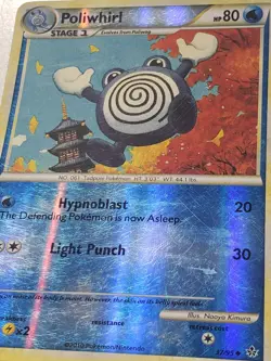 REVERSE HOLO Poliwhirl 37/95 LP - Unleashed Pokemon Card - Naoyo Kimura Art - Image 2