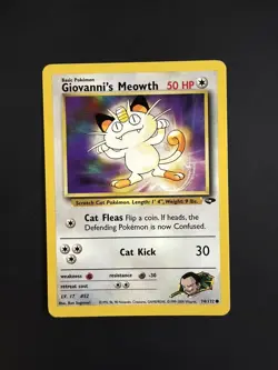 Giovanni's Meowth 74/132 Gym Challenge Pokemon Card - Image 1