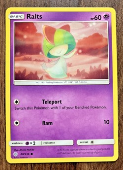 Ralts 80/236 - 2019 Pokemon Cosmic Eclipse Common Card - CLEAN NM - Image 1
