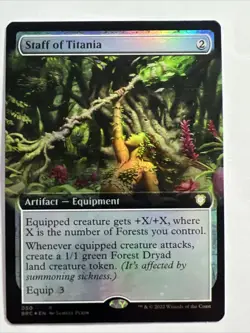 MTG - Staff of Titania - R - BRC - Ext Art - Foil - 50 - Image 1