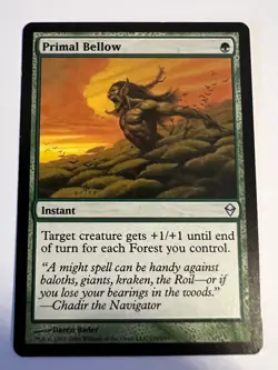 MTG Magic The Gathering Zendikar Primal Bellow Uncommon LP - Image 1