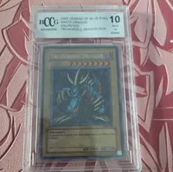 Yugioh Tri-Horned Dragon LOB-000 BCCG Graded 10 Mint - Image 2