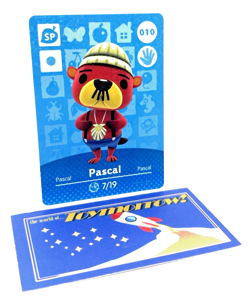 Animal Crossing Nintendo Amiibo - PASCAL #10 - Series 1 Authentic Card - Image 1