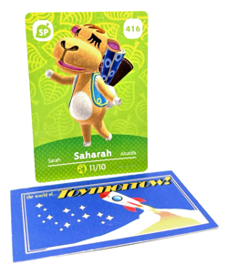 Animal Crossing Nintendo Amiibo - SAHARAH #416 - Series 5 Authentic Card - Image 1