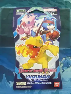 Digimon English Cards - Dimensional Phase BT11 - BOOSTER PACK (12 Cards) -Sealed - Image 1