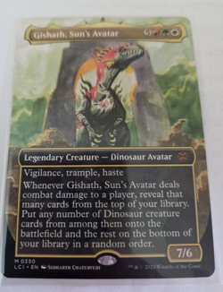 MTG, Gishath, Sun's Avatar (Borderless) The Lost Caverns of Ixalan Regular NM - Image 1
