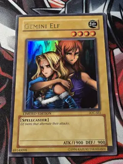 Yugioh! Gemini Elf IOC-SE1 Invasion of Chaos Limited Edition Ultra Rare - MP - Image 1