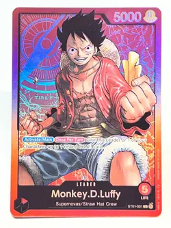 Monkey.D.Luffy ST01-001 One Piece Starter Deck 1 Straw Hat Crew Foil - Image 1