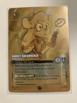 Gadget Hackwrench Enchanted 217/204 Lorcana Card Game Azurite Sea - Image 1
