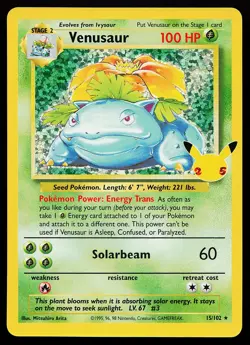 Venusaur 15/102 Holo Celebrations Classic Collection Pokemon Card - Image 1