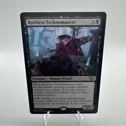 Ruthless Technomancer: MtG Magic the Gathering Neon Dynasty Commander Rare NM - Image 1