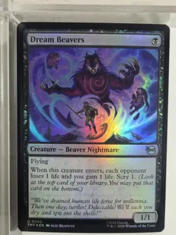 NM Foil Dream Beavers, MTG, TMNT, Magic the Gathering, 62 - Image 1