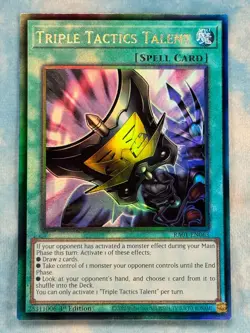 YUGIOH TRIPLE TACTICS TALENT ULTIMATE RARE 1ST NM RA01-EN063 - Image 1