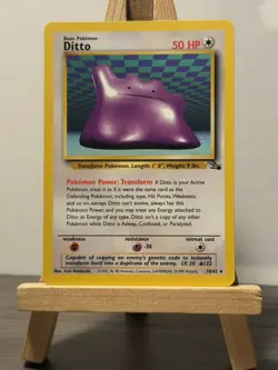 Ditto 18/62 Non Holo Fossil Set Rare Pokemon Card WOTC - Image 1