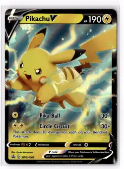 Pikachu V - SWSH063 SWSH: Sword & Shield Promo Cards Holo LP - Image 1