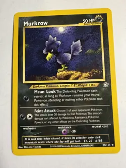 Pokemon Card - Murkrow Neo Genesis 24/111 Rare LP - Image 1