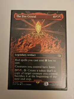 MTG The Fire Crystal Borderless Art Final Fantasy NM - Image 1