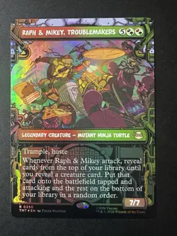 Raph & Mikey, Troublemakers Showcase Foil Teenage Mutant Ninja Turtles Rare 0250 - Image 1