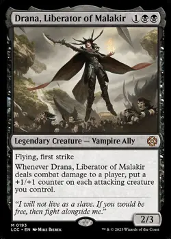 NM Drana, Liberator of Malakir, Lost Caverns of Ixalan, Magic the Gathering, 193 - Image 1