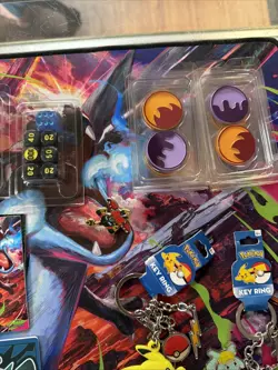 Lot Of Pokemon TCG Dice, Coins, Cards Separators, Keychains, And Pin See Pics - Image 4