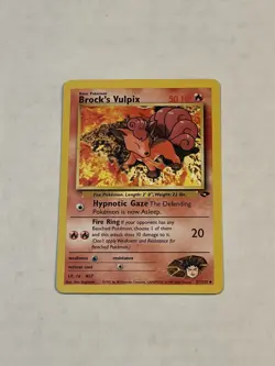 VTG Pokemon TCG Brock's Vulpix 37/132 Gym Challenge Non Holo Unlimited WOTC LP - Image 3