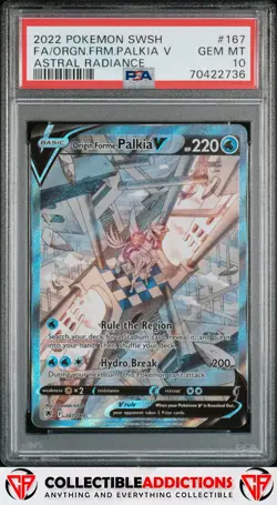 2022 Pokemon Sword & Shield Astral Radiance #167 Orgn.Frm.Palkia V PSA 10 - Image 1