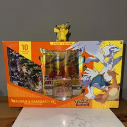 Pokemon Reshiram & Charizard GX Tag Team Premium Collection Box New Sealed - Image 1