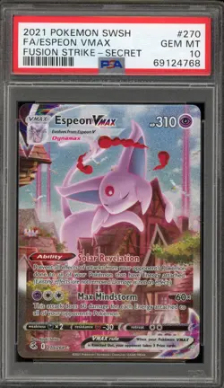 Pokemon Espeon VMAX Fusion Strike Full Alt Art #270 PSA 10 Gem Mint - Image 1
