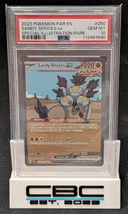 2023 Pokemon Paradox Rift Sandy Shocks ex 250/182 SIR PSA 10 Gem Mint - Image 1