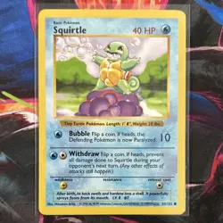 Pokemon Base Set Starters - Squirtle 63, Charmander 46, Bulbasaur 44. Shadowless - Image 2